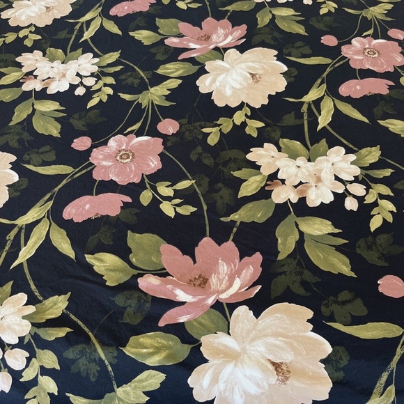 IKEA Blekfryle Navy and Pink Floral Duvet and 2 Shams- Full/Queen - Picture 2 of 5